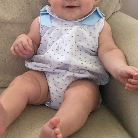 Phlona bubble blue Swiss dot - Picture 5 of 5